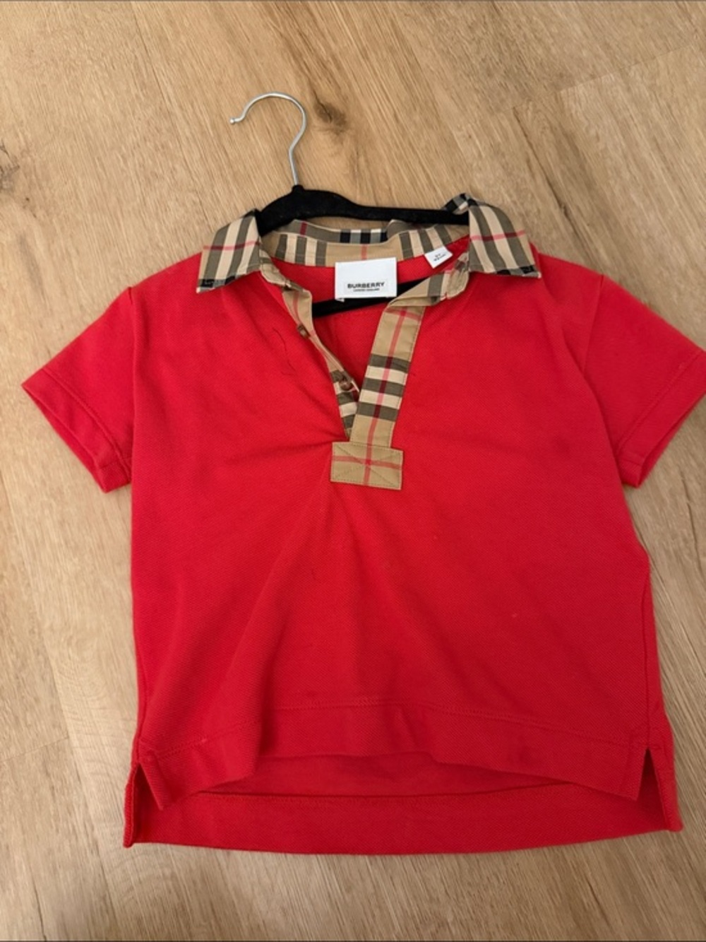 Burberry Kids Red Polo Shirt